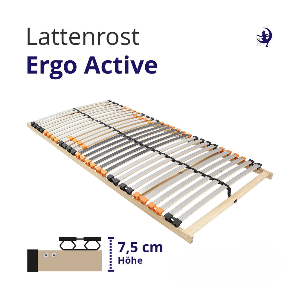 ErgoActive 7-zone lattenbodem met instelbare stevigheid in de lendenstreek