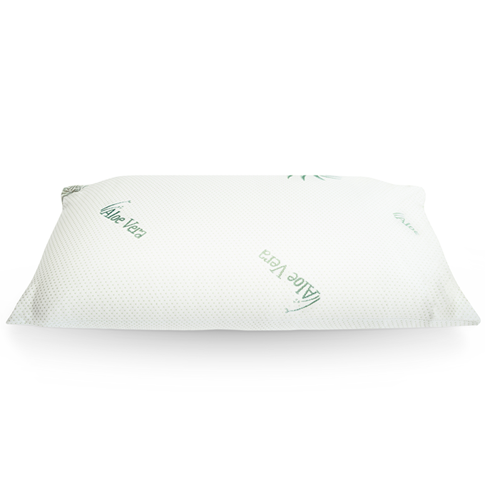 Aloe Vera Visco Kopfkissen in Gesamtansicht mit atmungsaktivem, pflegeleichtem Aloe-Bezug für ergonomischen Schlaf